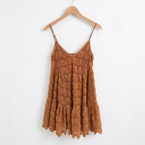 Urban Outfitters Lace Burnt Orange Flowy Dress Women’s S